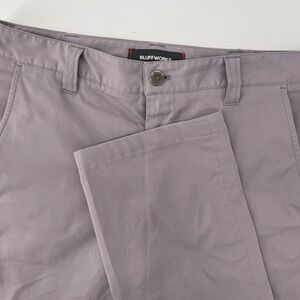 Bluffworks Chino Pants Mens 31x30 Grey Regular Fit Travel Performance 9213